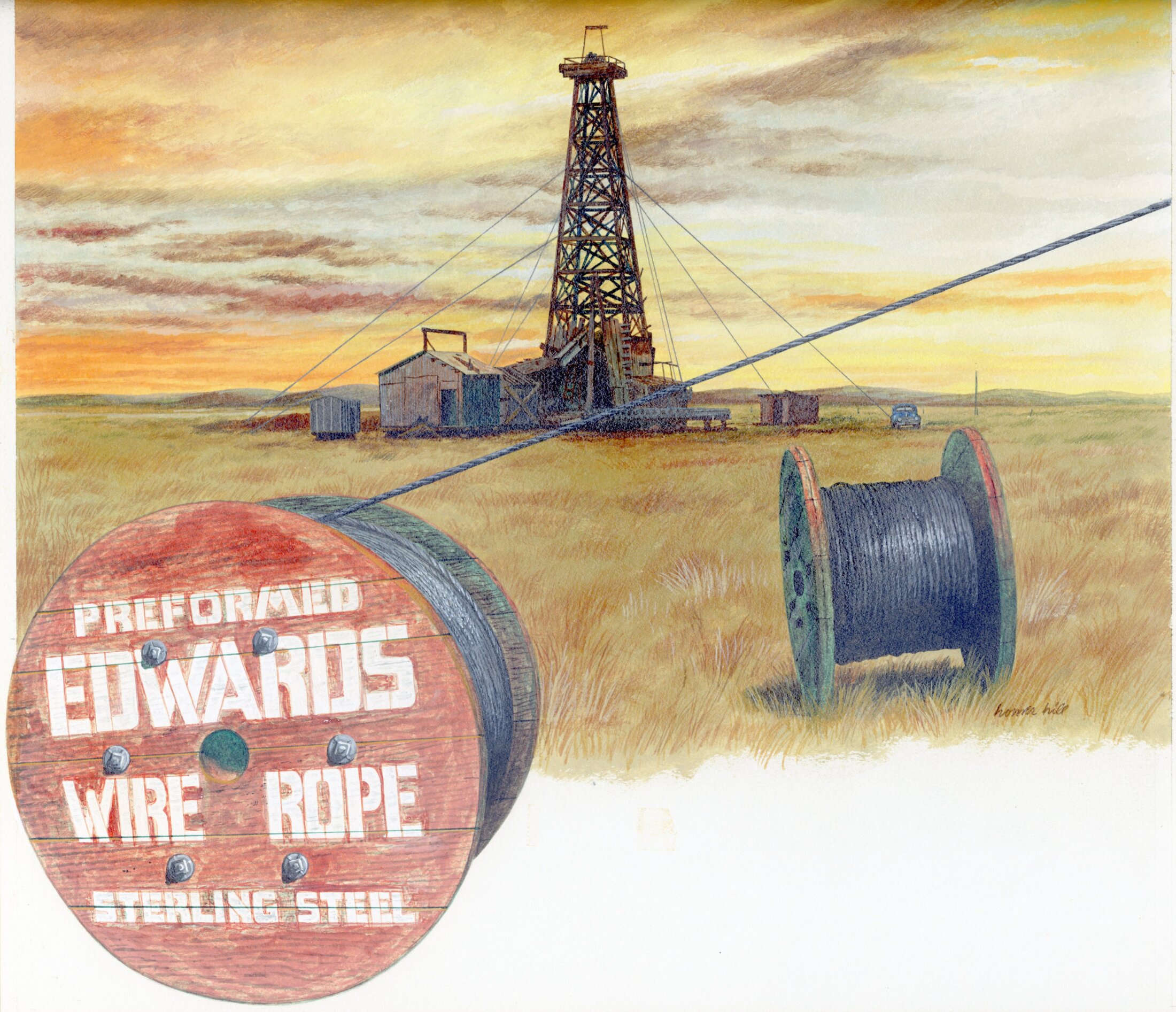 Drilling Rig: Wooden derrick