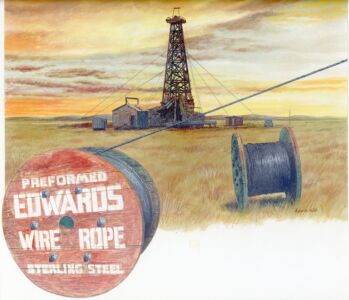 Drilling Rig: Wooden derrick